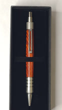 Load image into Gallery viewer, Duraclick EDC Pen - Orange Died Epoxy Impregnated/Stainless

