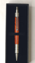 Load image into Gallery viewer, Duraclick EDC Pen - Orange Died Epoxy Impregnated/Stainless
