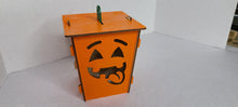 Load image into Gallery viewer, Wooden jack-o-lantern