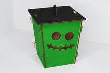 Load image into Gallery viewer, Wooden jack-o-lantern