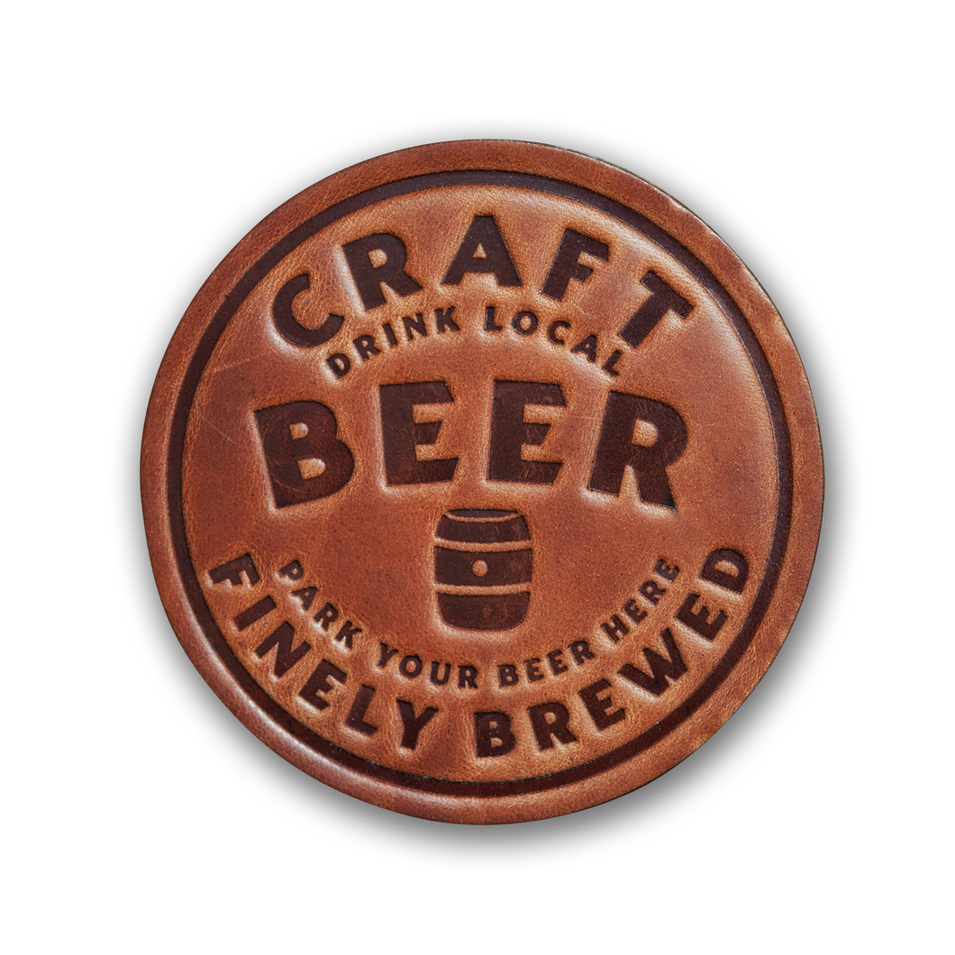 Craft Beer Leather Coaster