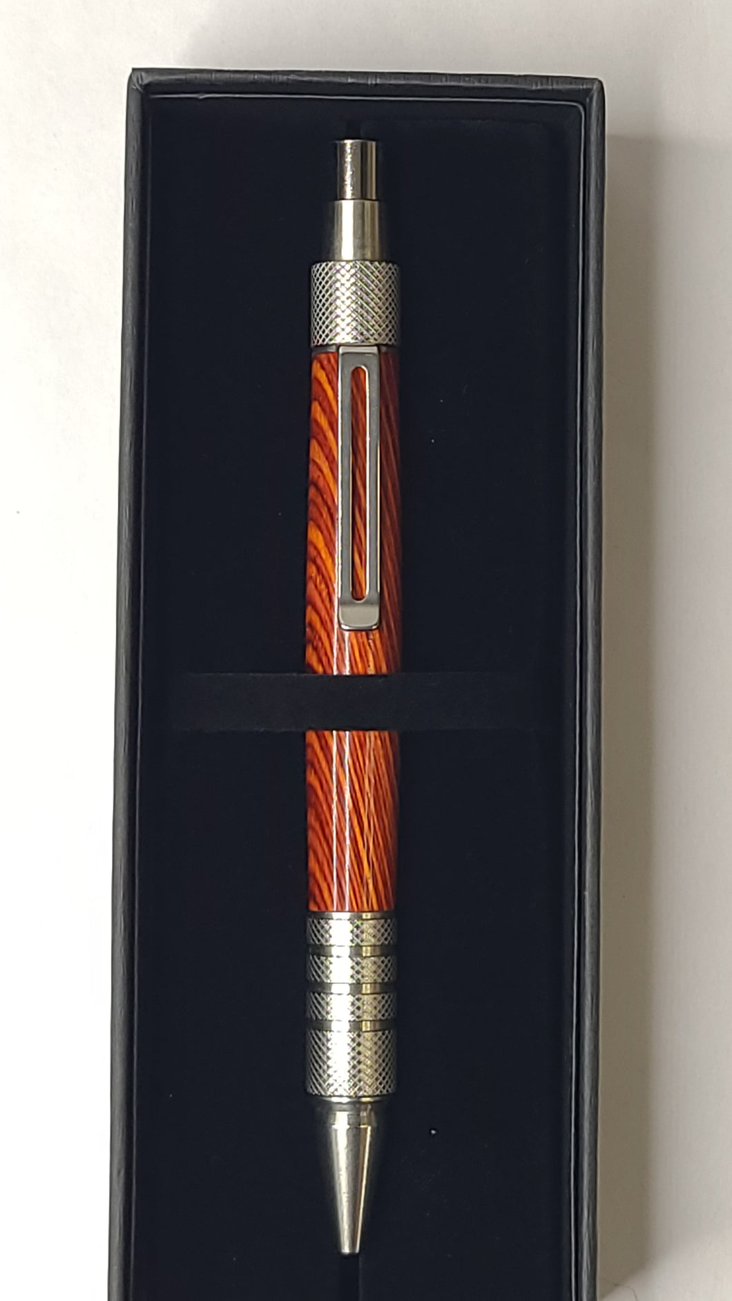 Duraclick EDC Pen - Orange Died Epoxy Impregnated/Stainless