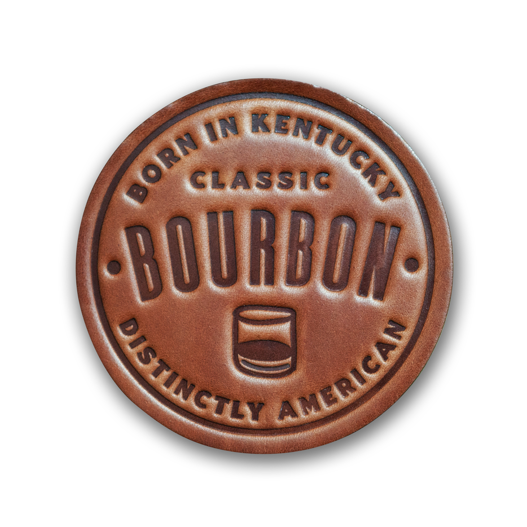 Bourbon Leather Coaster