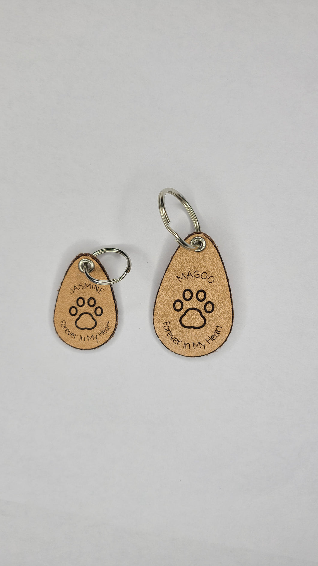 Pet remembrance key tags