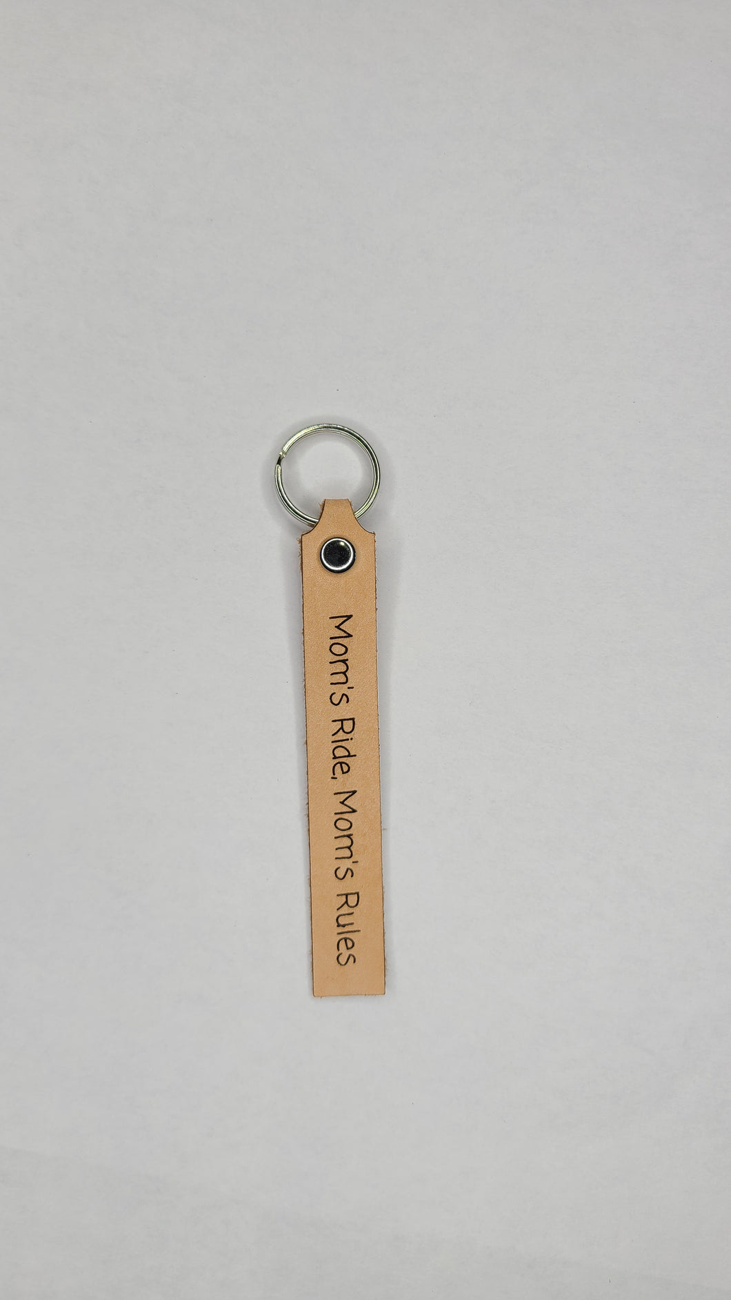 Mom's Ride Mom's Rules Key Tag
